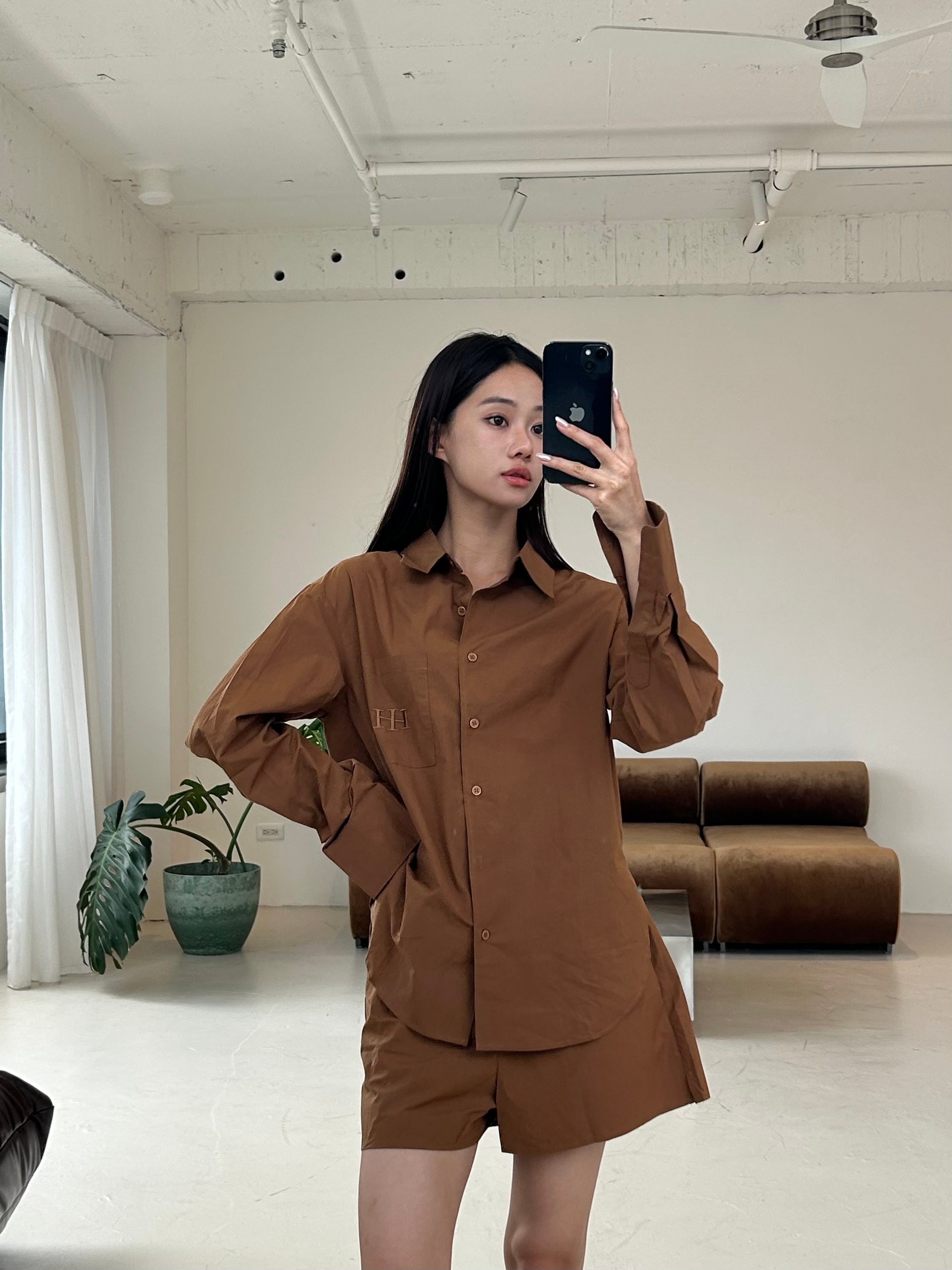 品牌LOGO長袖襯衫套裝<br>H Logo Cotton Shirt Set
