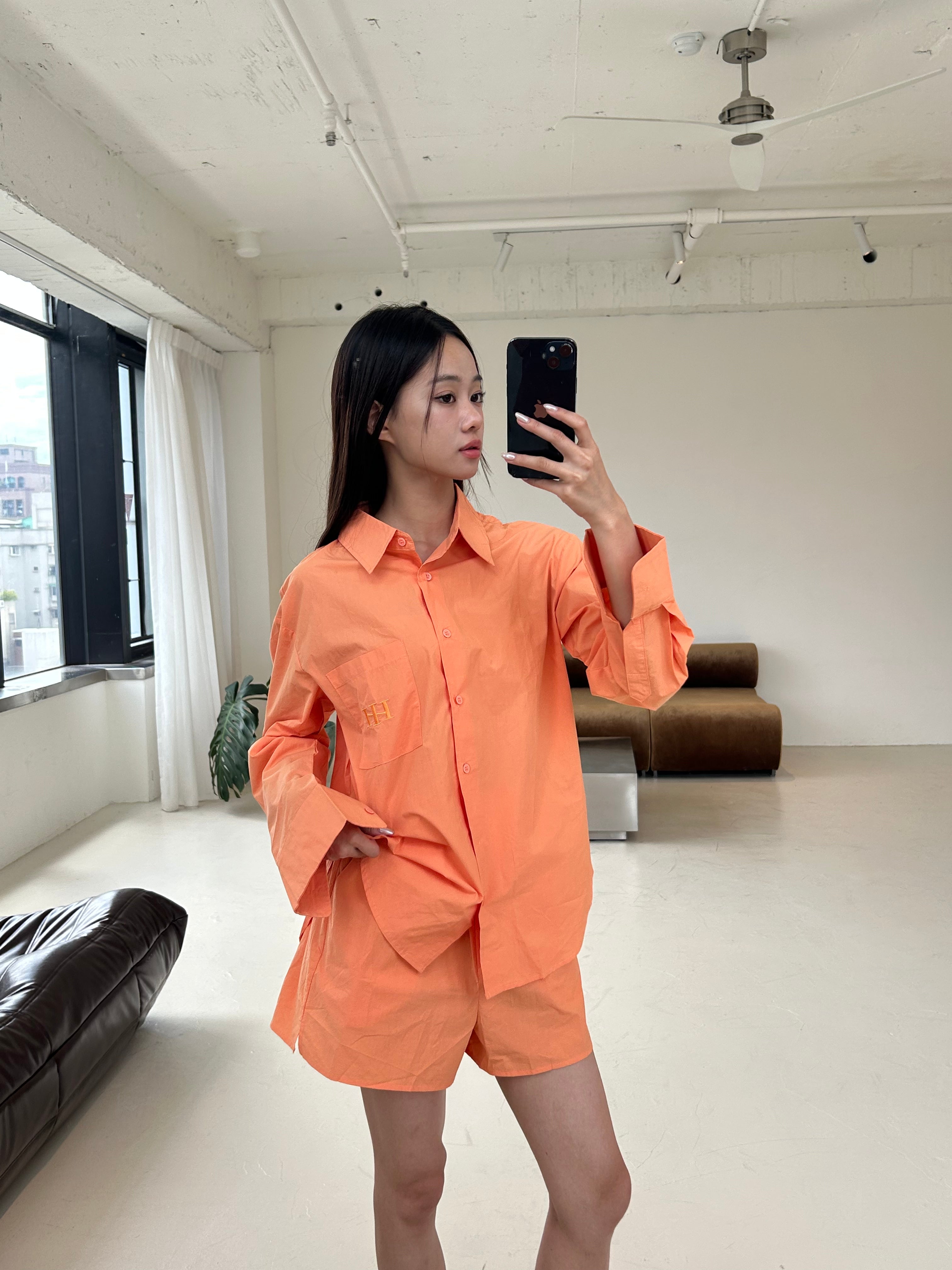 品牌LOGO長袖襯衫套裝<br>H Logo Cotton Shirt Set