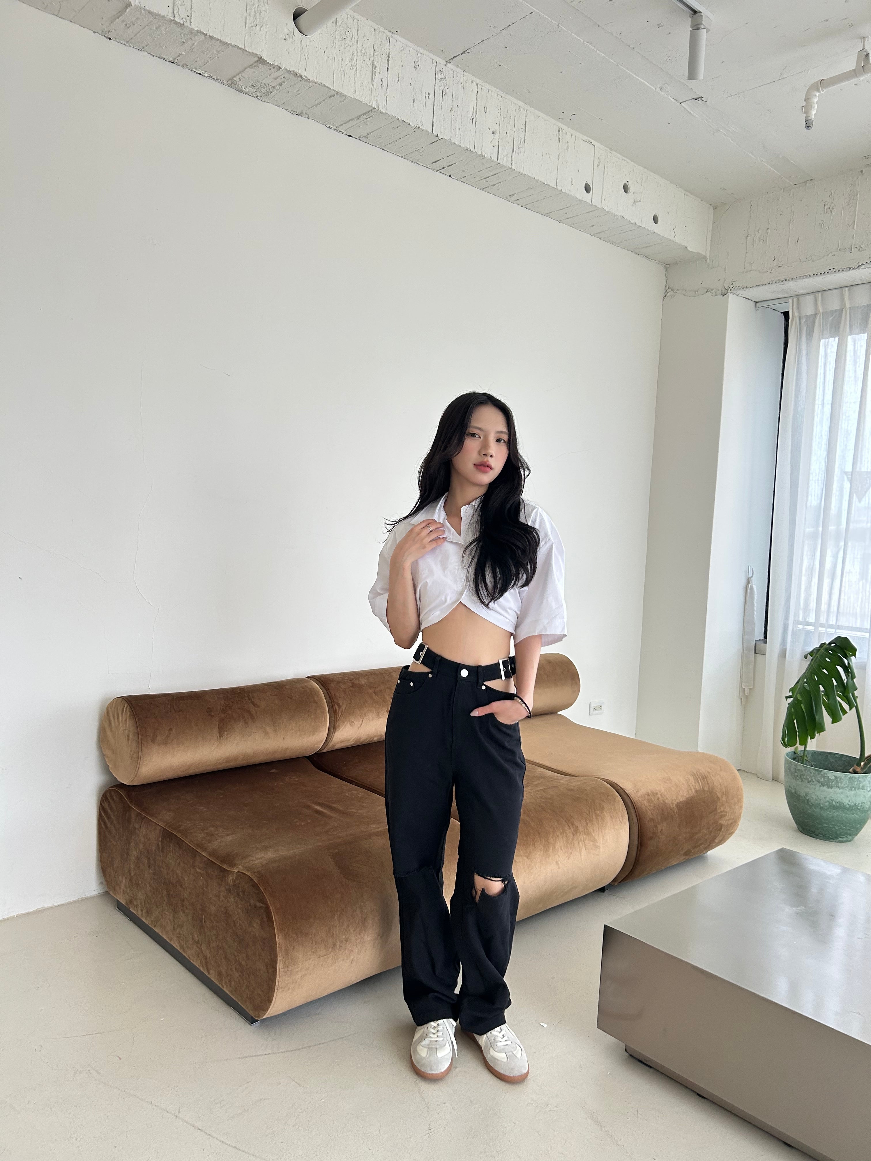 Cut-Out Cargo Pants