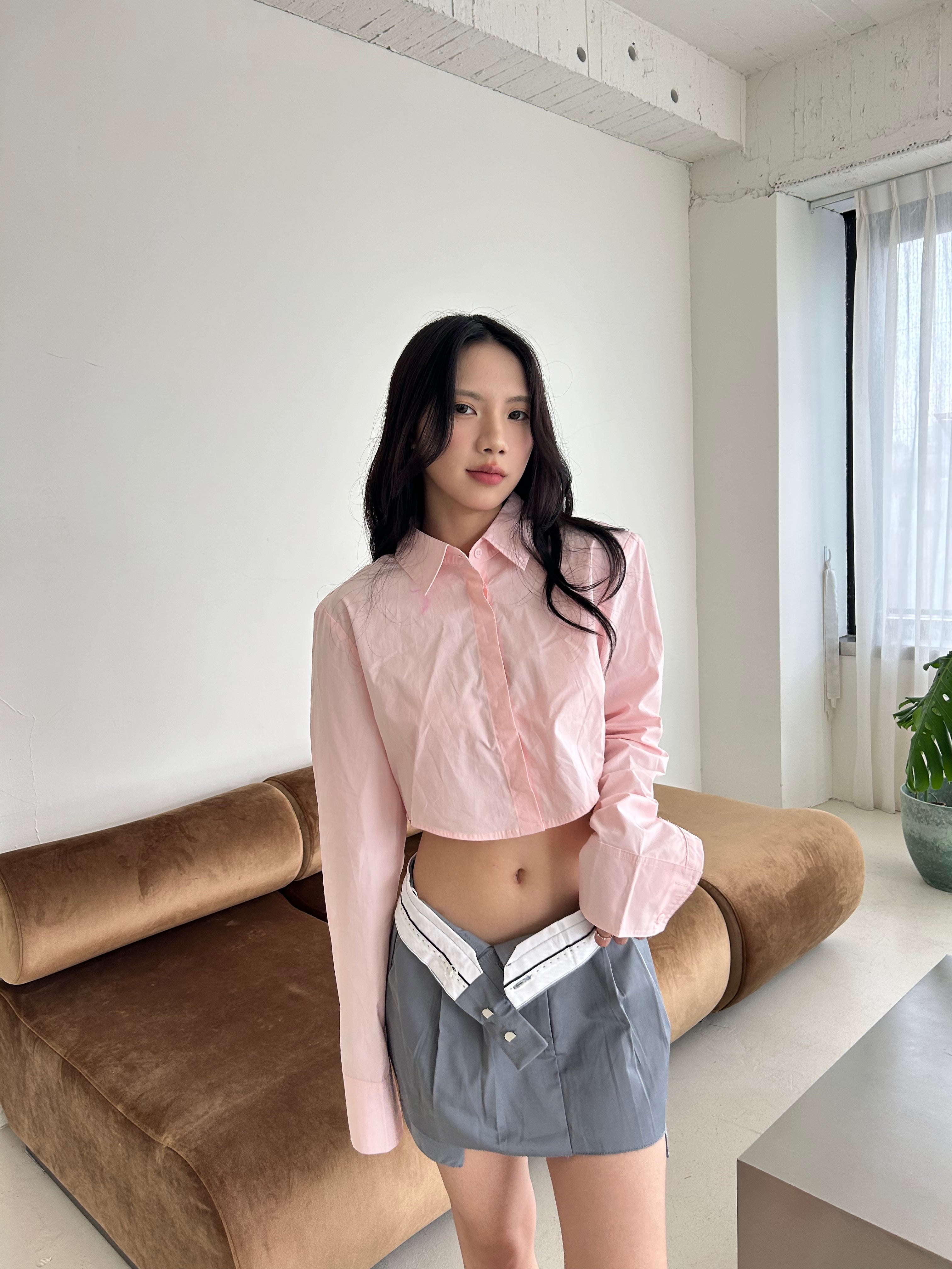 低腰迷你裙<br>Foldable Low-Rise Mini Skirt