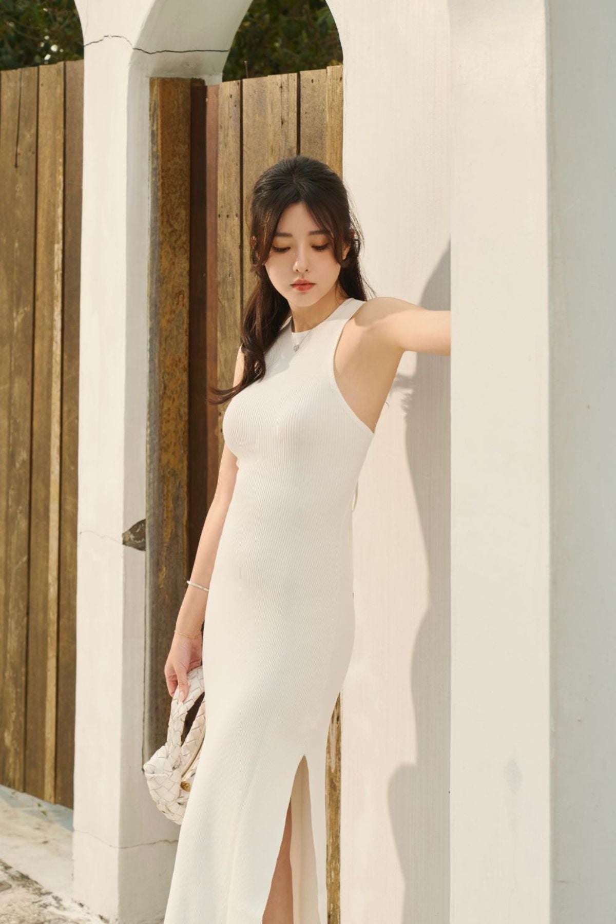 【拍照樣品】Strapy Long Knit Dress