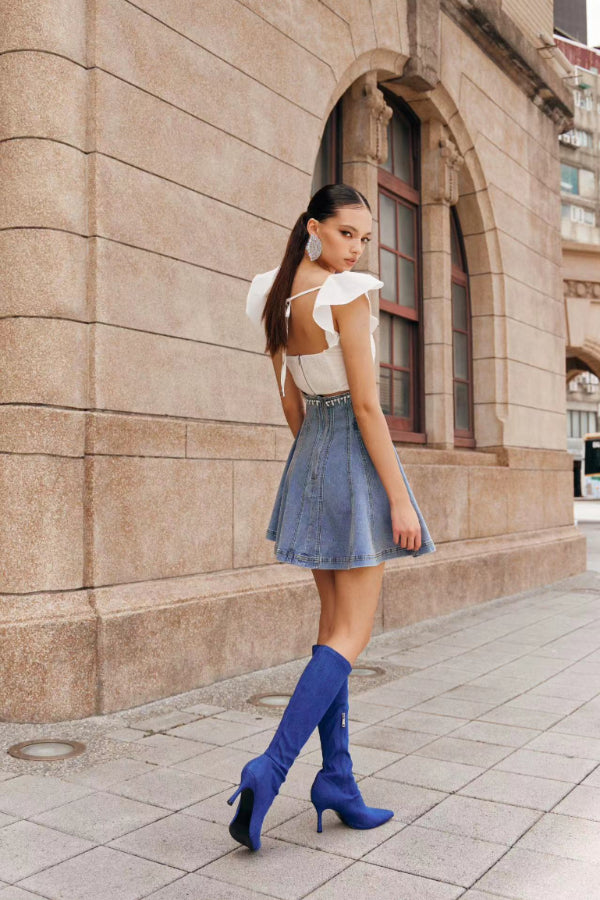 DENIM BOOTS