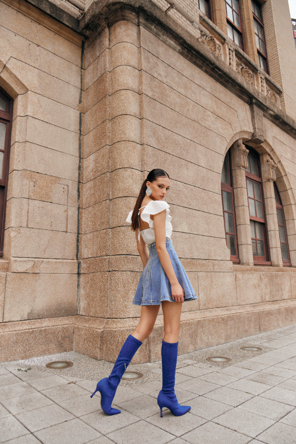 DENIM BOOTS