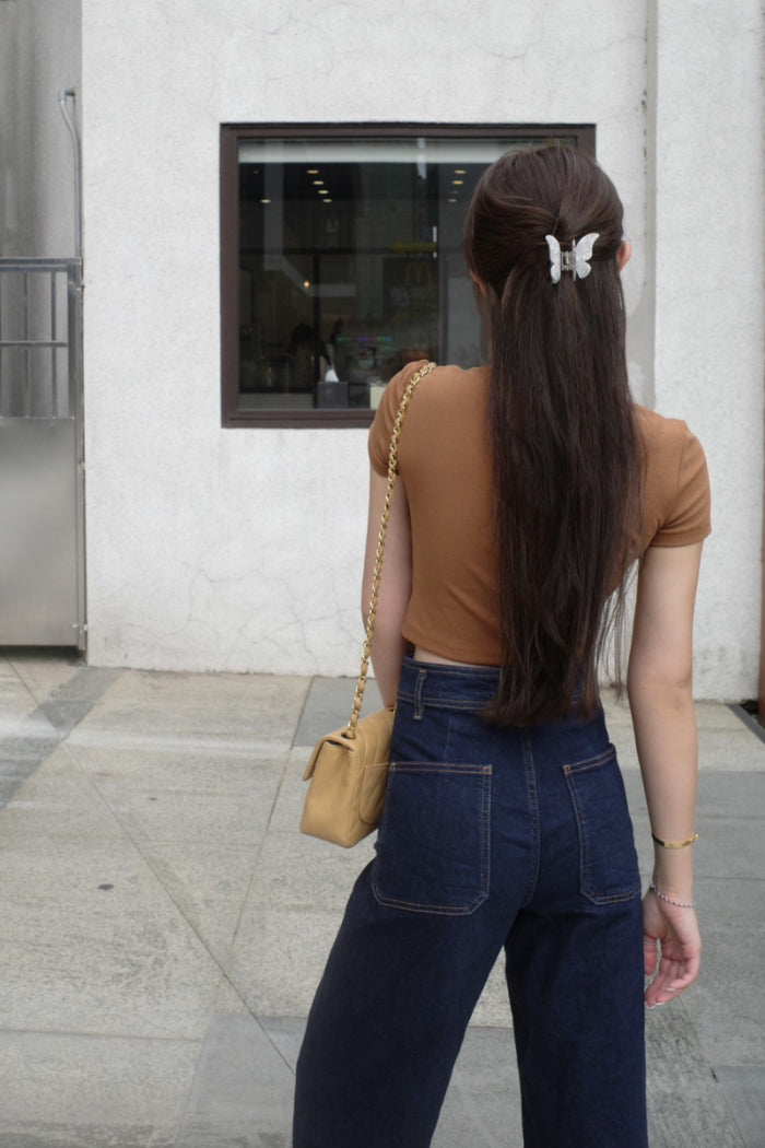 FITTED CROPPED TEE