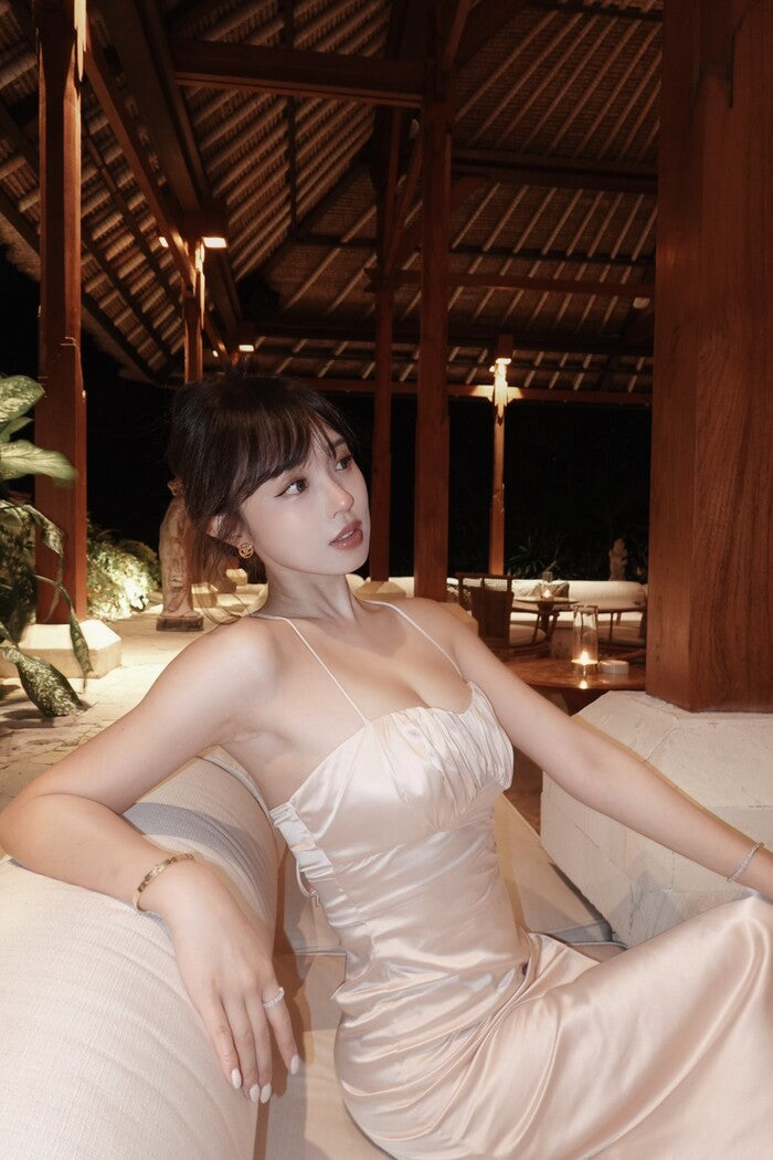 SATIN MAXI DRESS