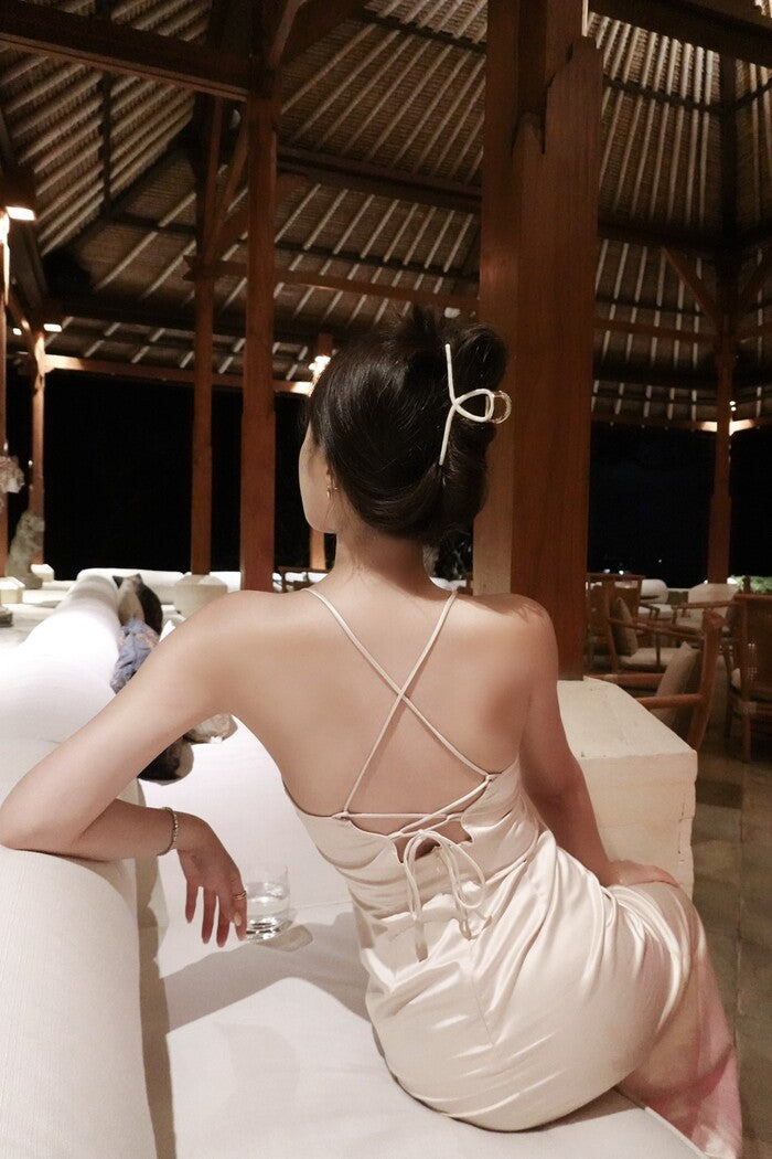 SATIN MAXI DRESS