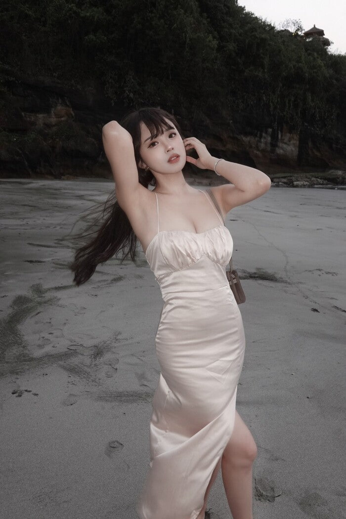 SATIN MAXI DRESS
