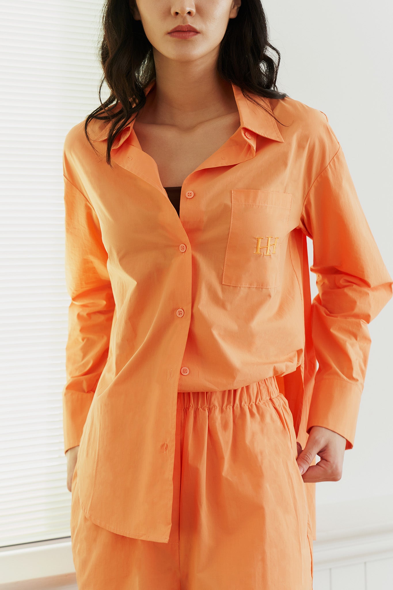 品牌LOGO長袖襯衫套裝<br>H Logo Cotton Shirt Set
