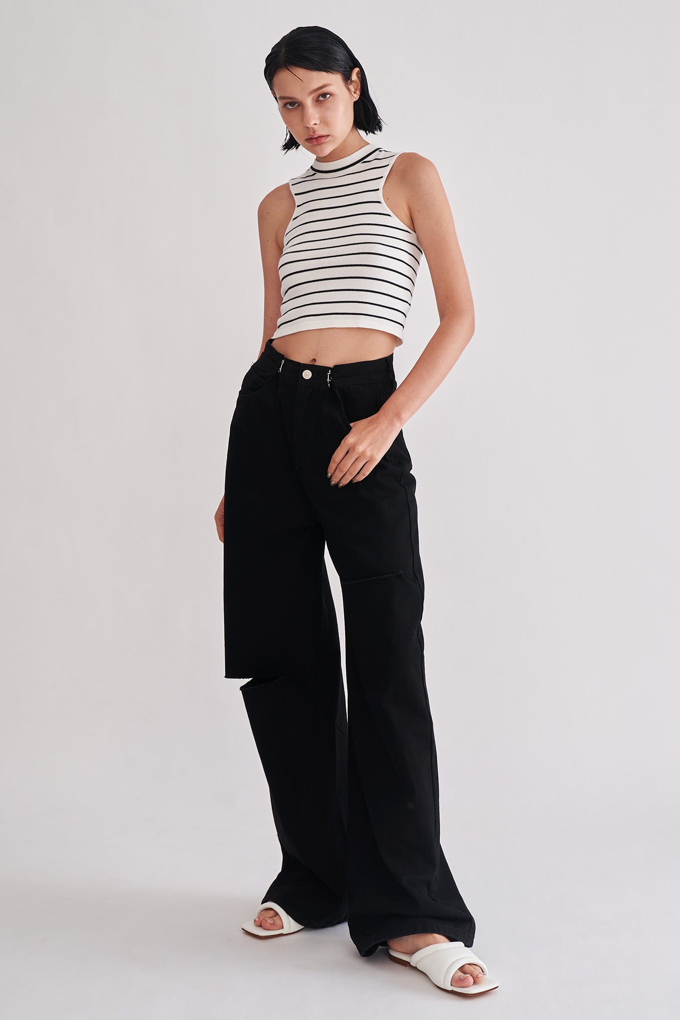 Striped Knit Tank Top