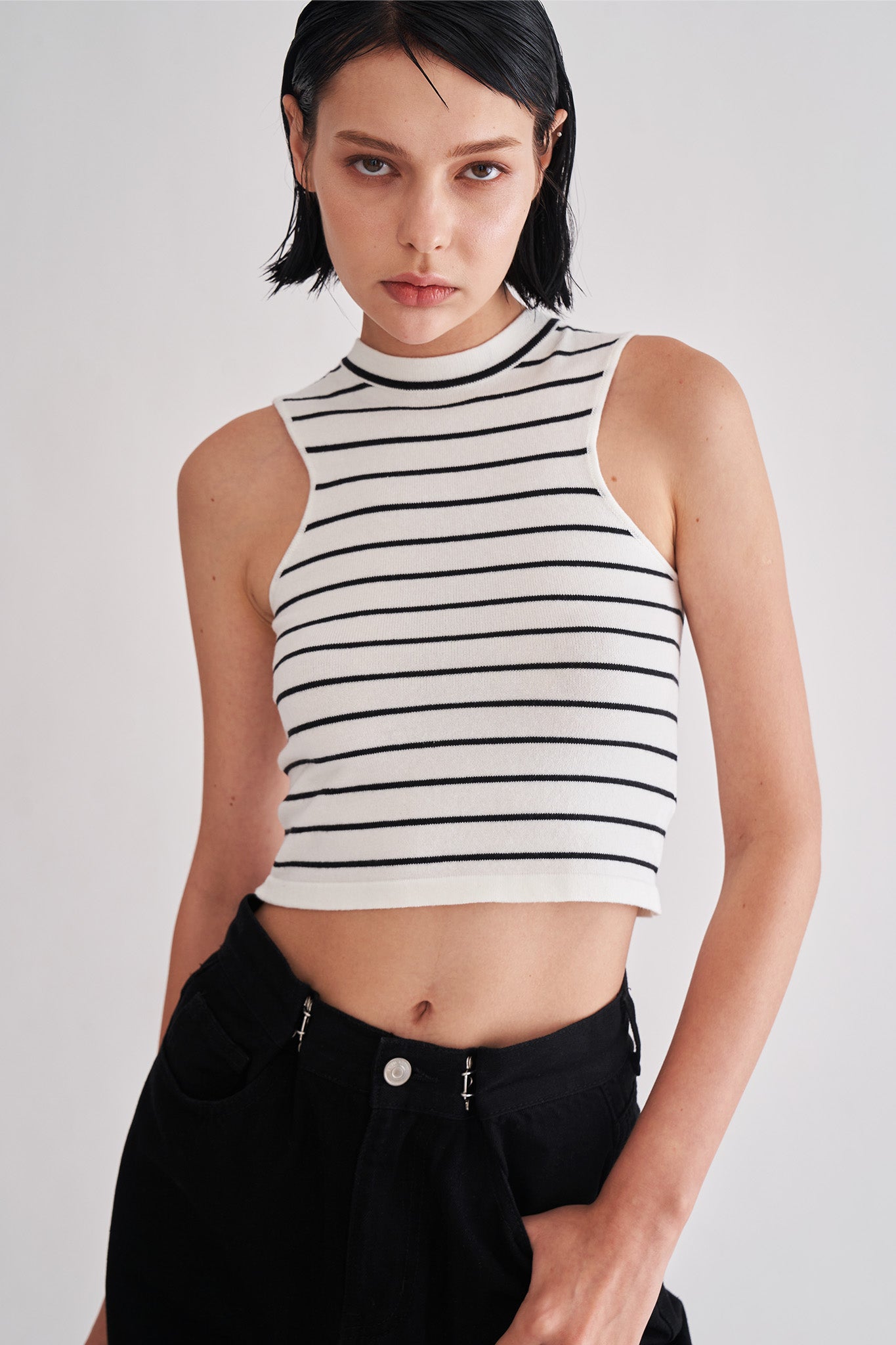 Striped Knit Tank Top