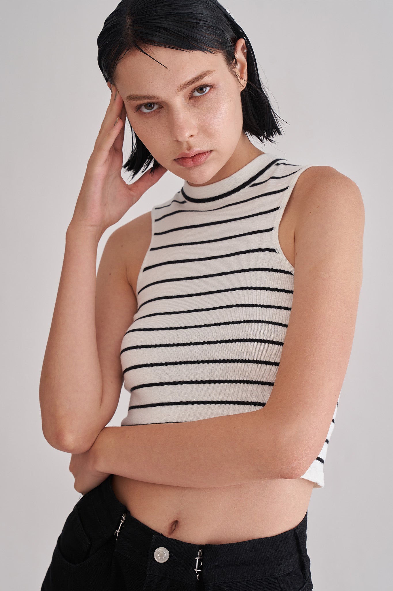 Striped Knit Tank Top
