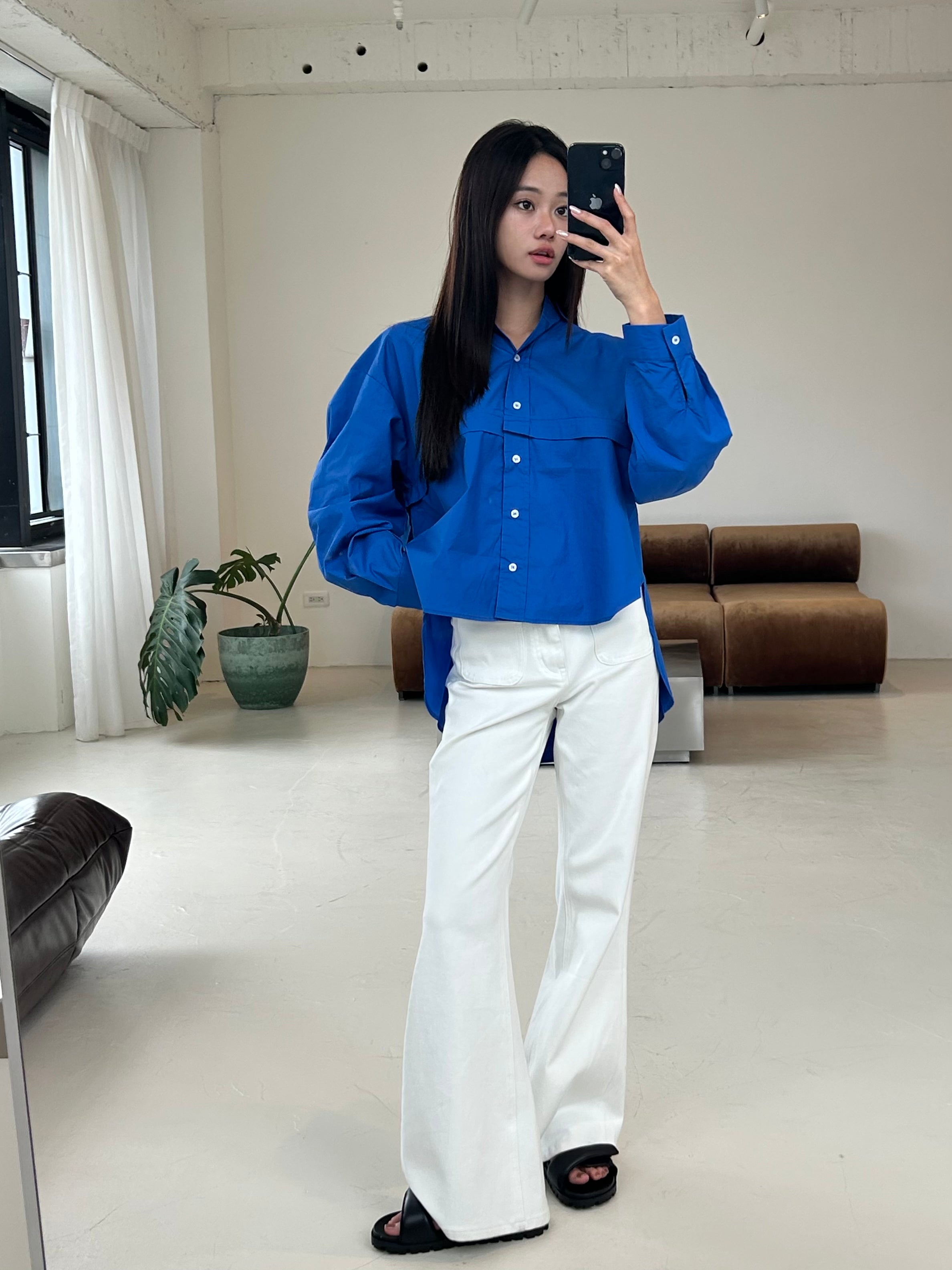 落肩長袖長袖襯衫<br>Oversized Shirt