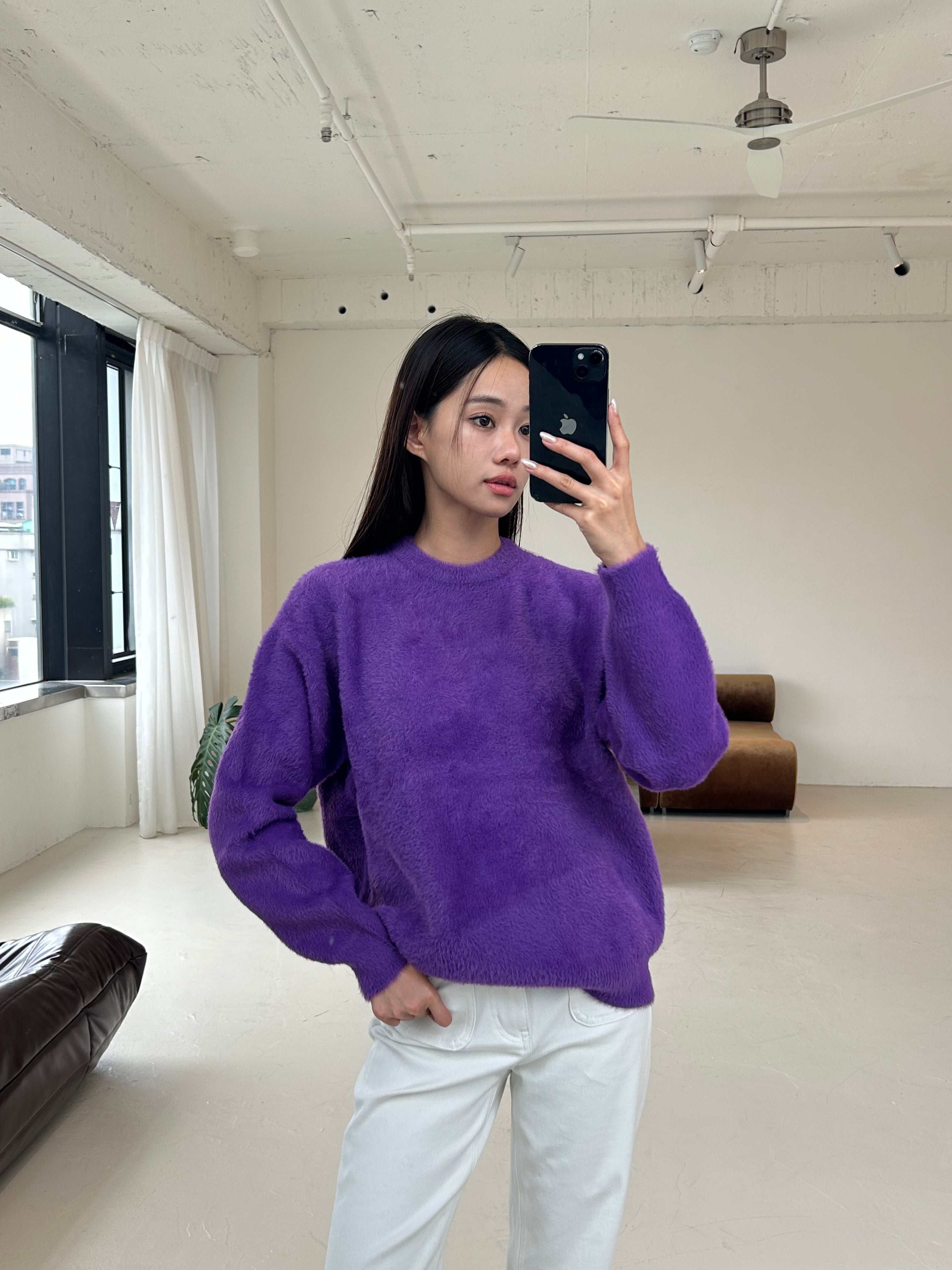 毛毛寬版毛衣<br>Faux Mink Sweater