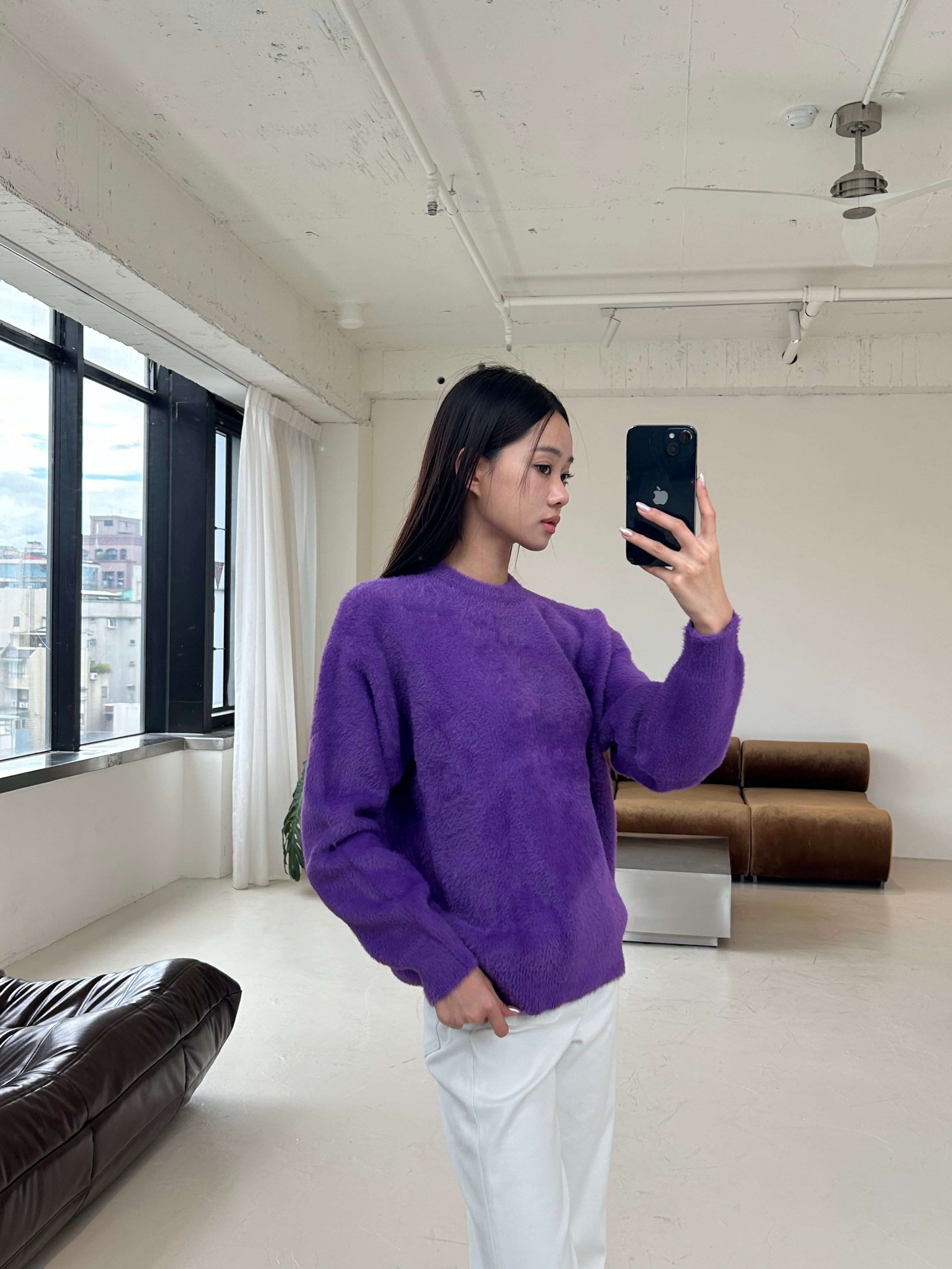 毛毛寬版毛衣<br>Faux Mink Sweater