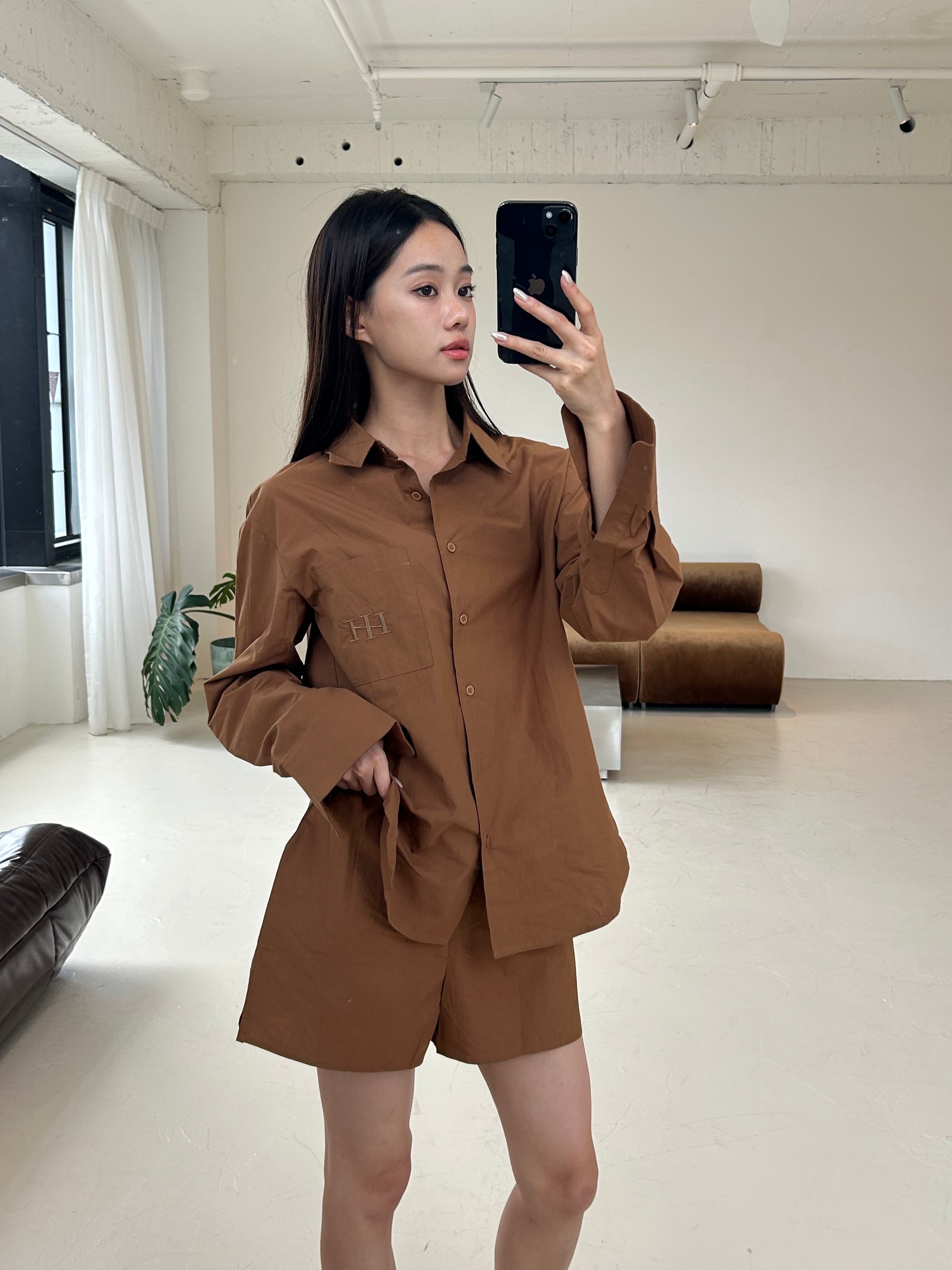 品牌LOGO長袖襯衫套裝<br>H Logo Cotton Shirt Set