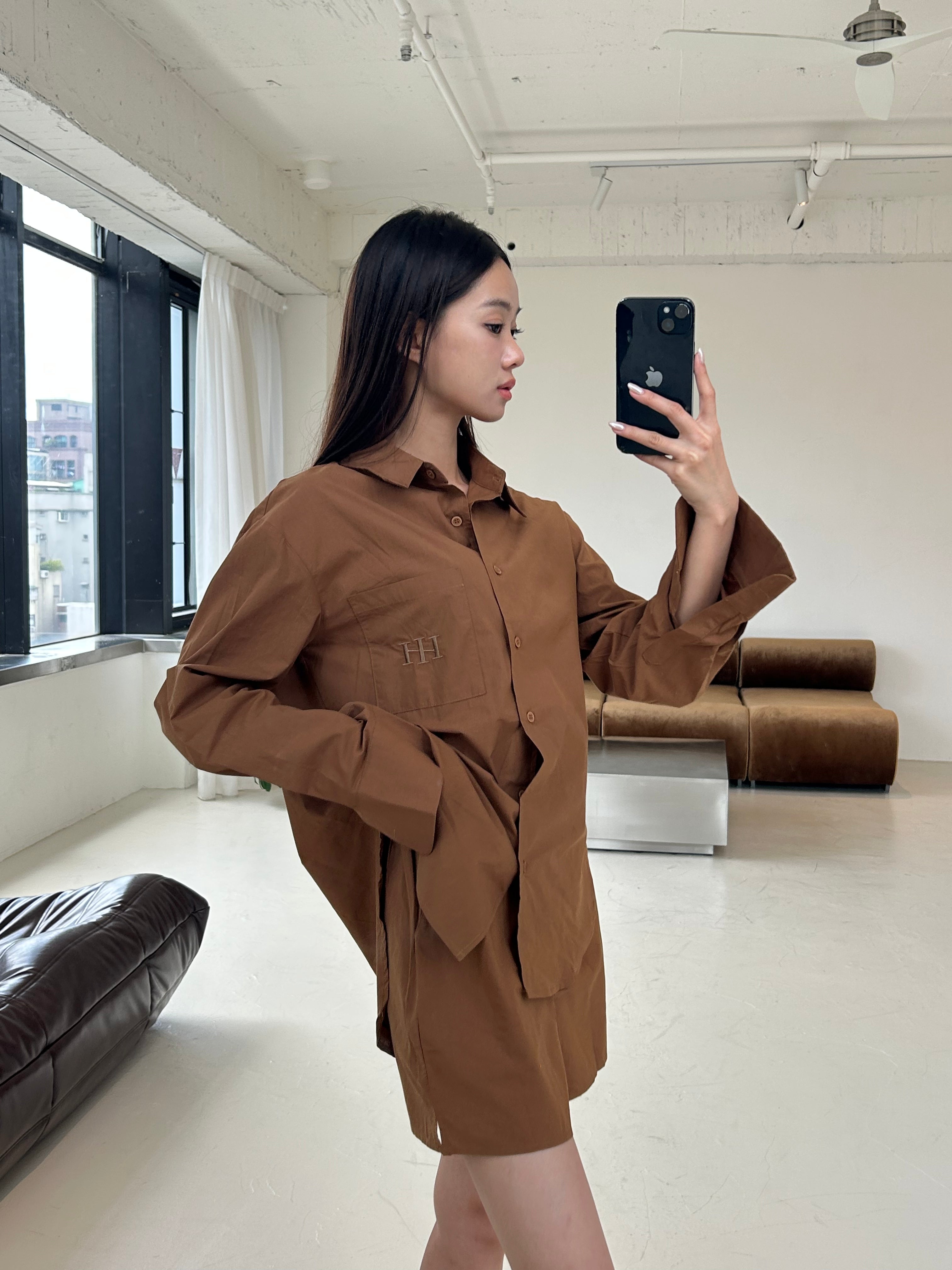 品牌LOGO長袖襯衫套裝<br>H Logo Cotton Shirt Set