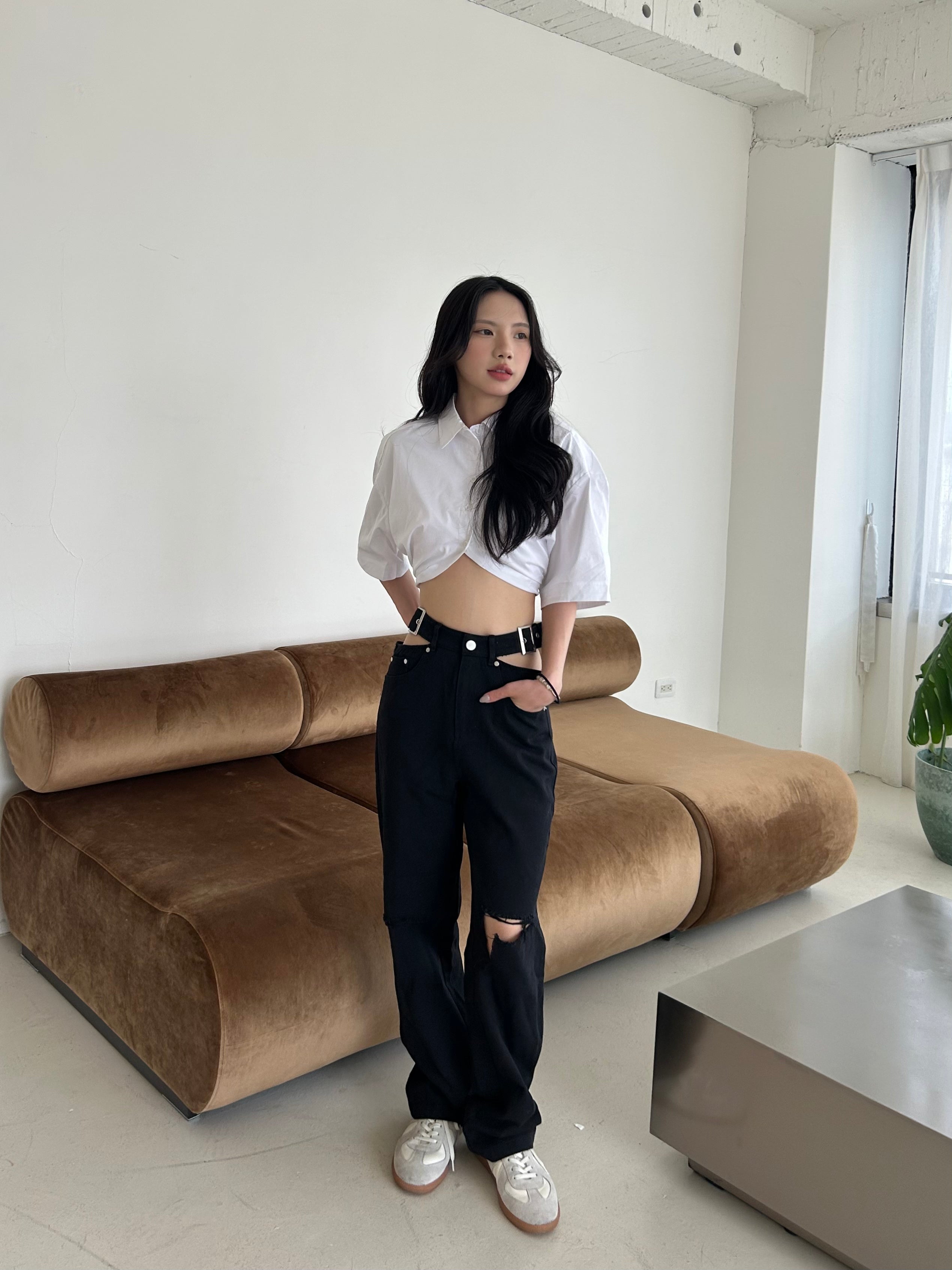 Cut-Out Cargo Pants