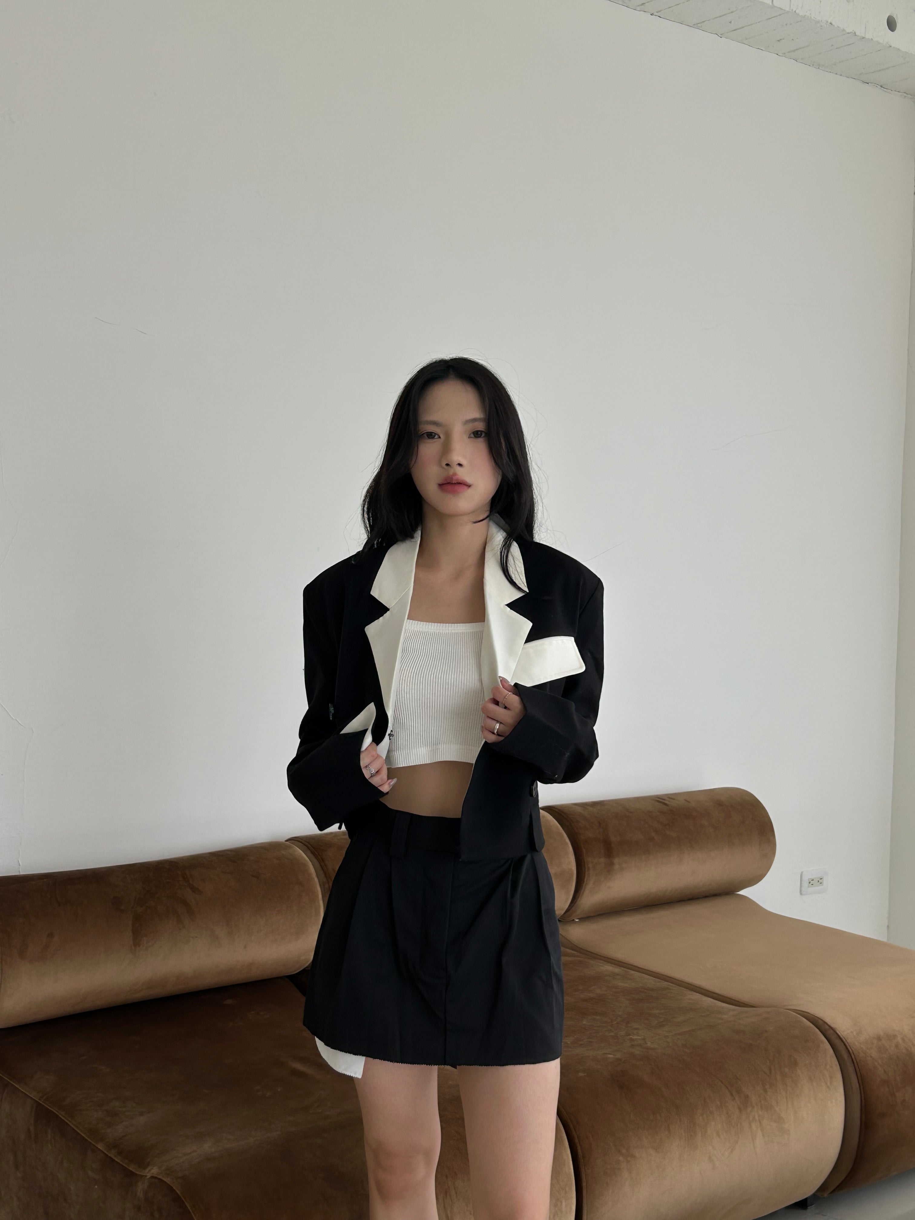 低腰迷你裙<br>Foldable Low-Rise Mini Skirt