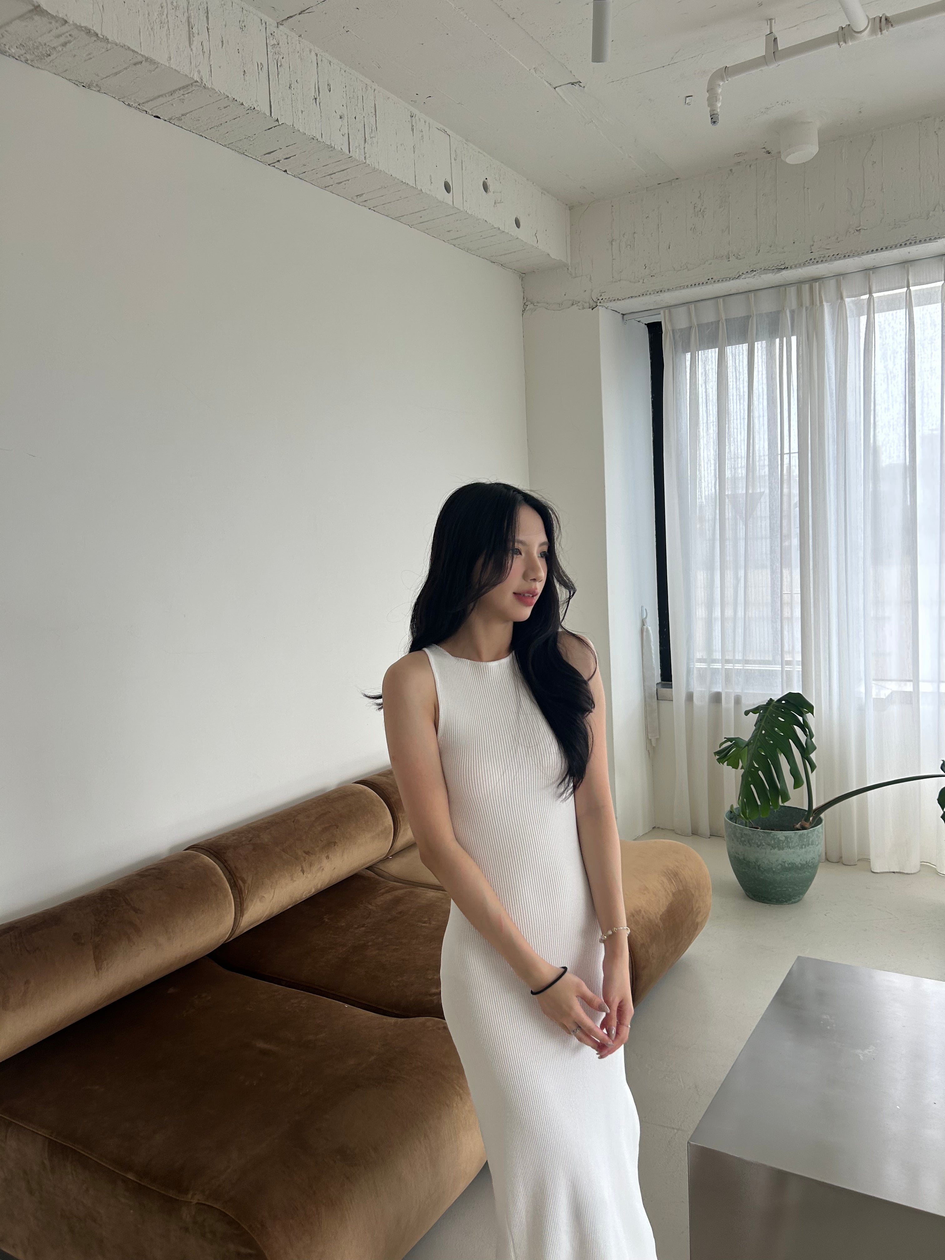 Strapy Long Knit Dress
