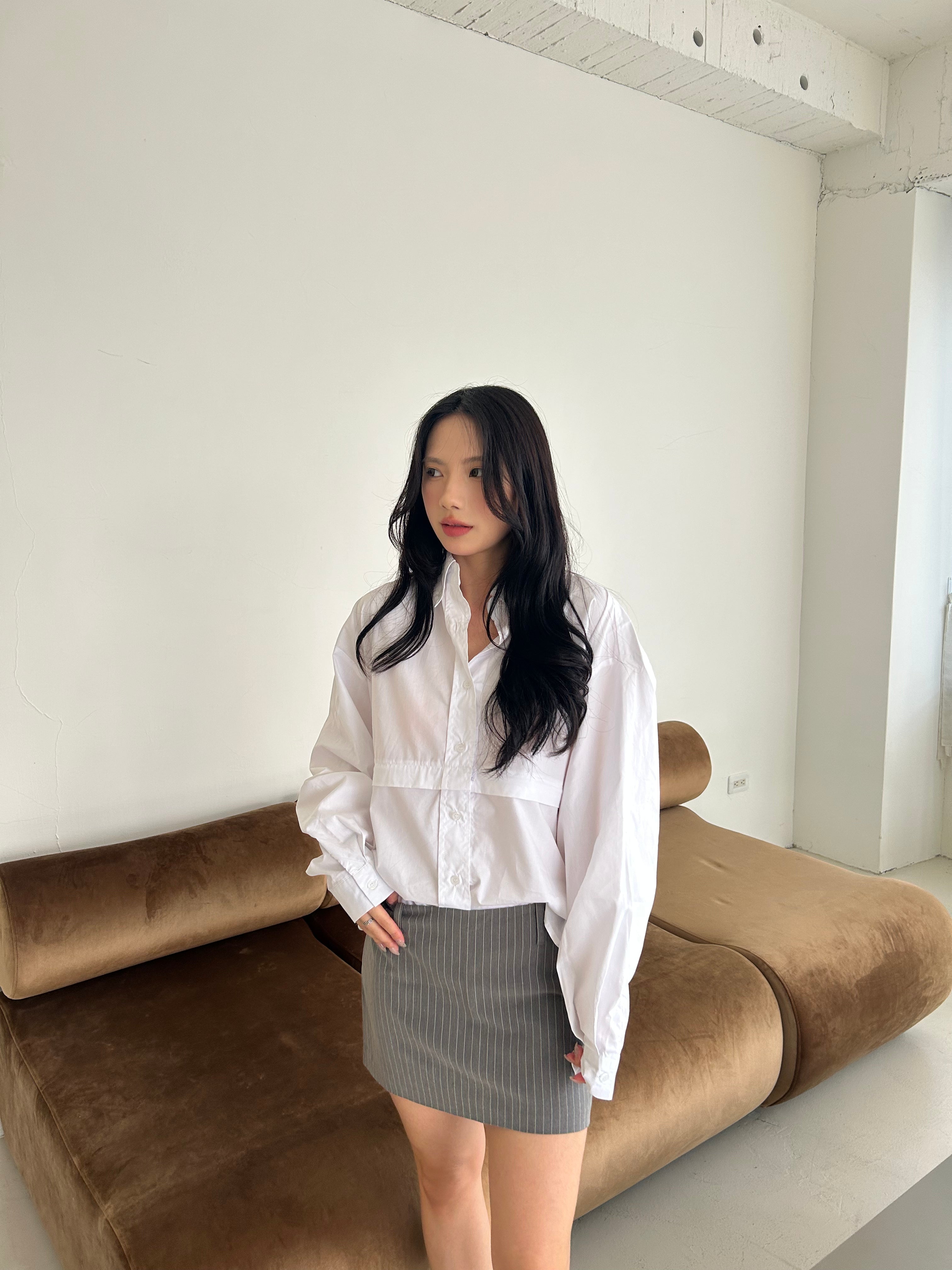 落肩長袖長袖襯衫<br>Oversized Shirt