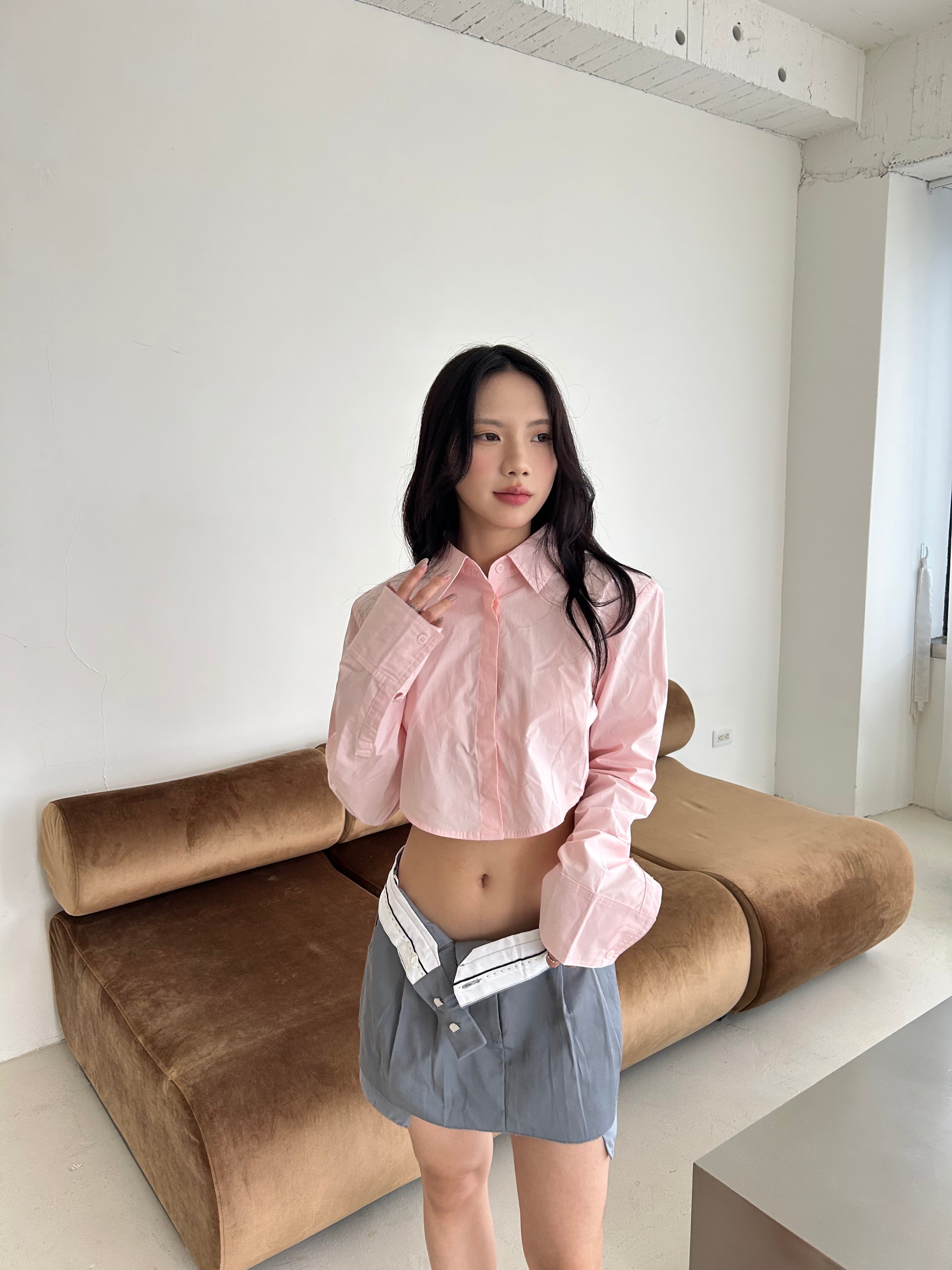低腰迷你裙<br>Foldable Low-Rise Mini Skirt