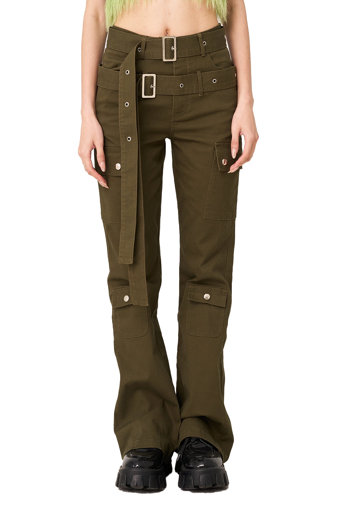 Cargo Trousers With Belts