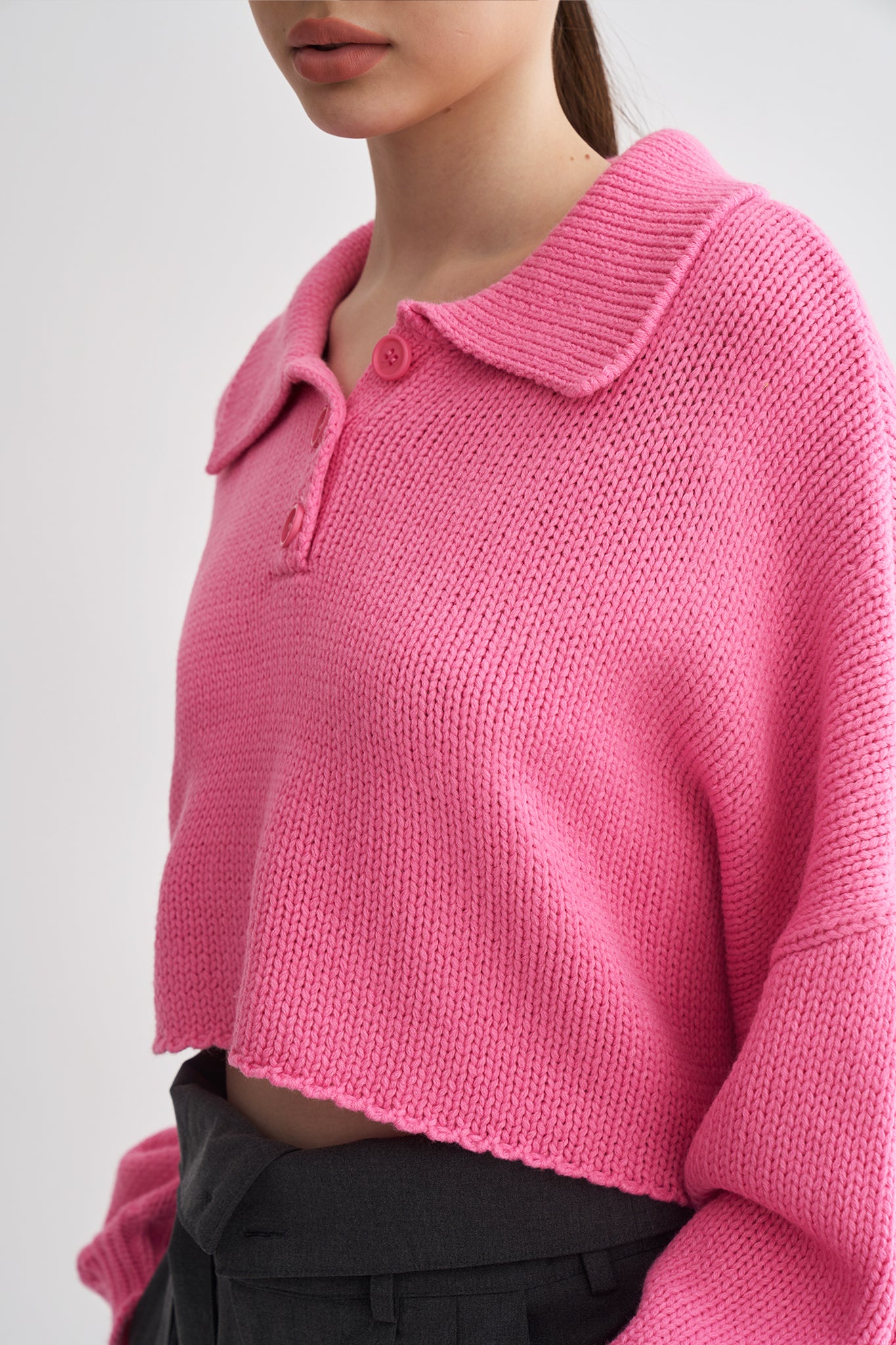 Button-collar Sweater