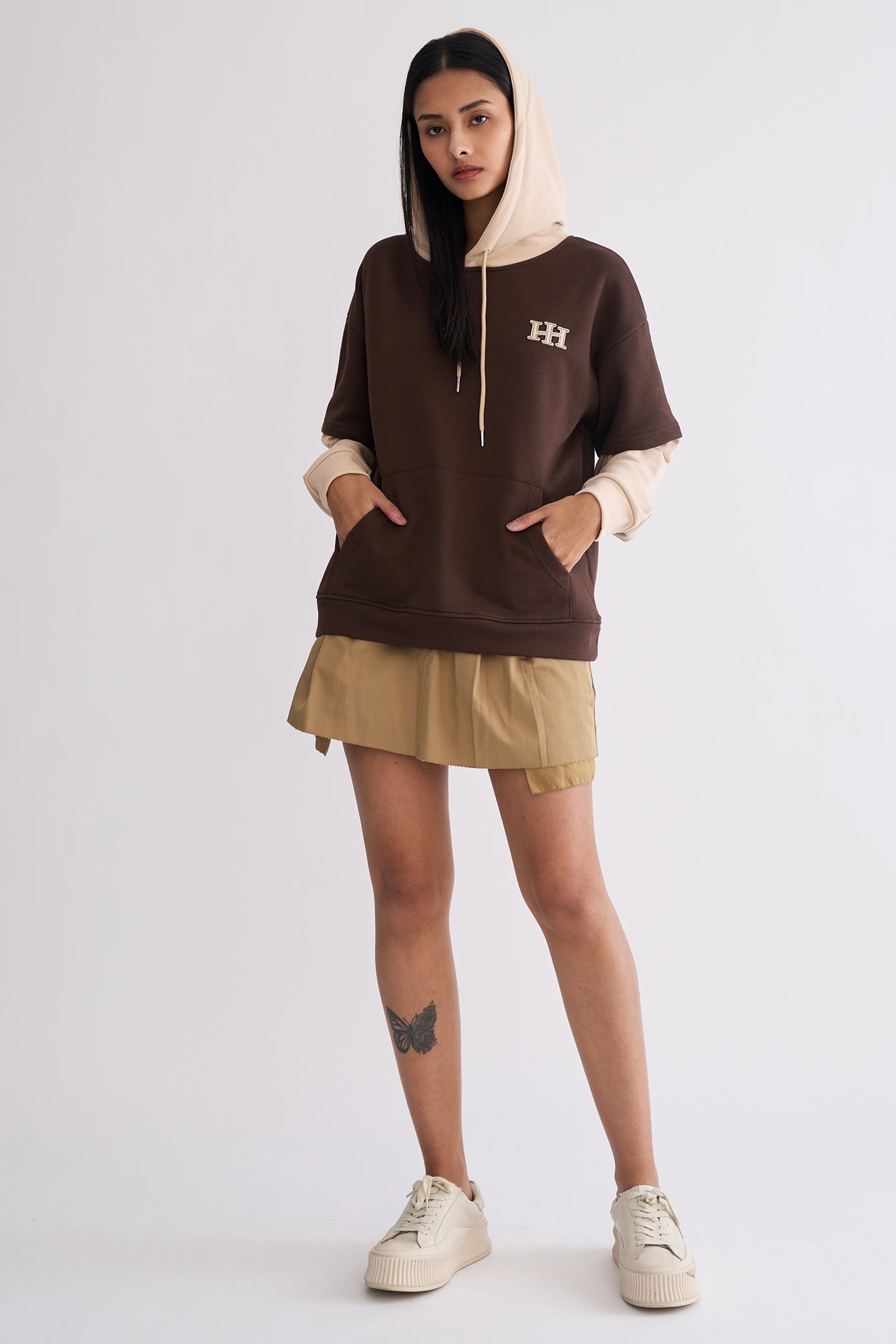 Leather H Hoodie